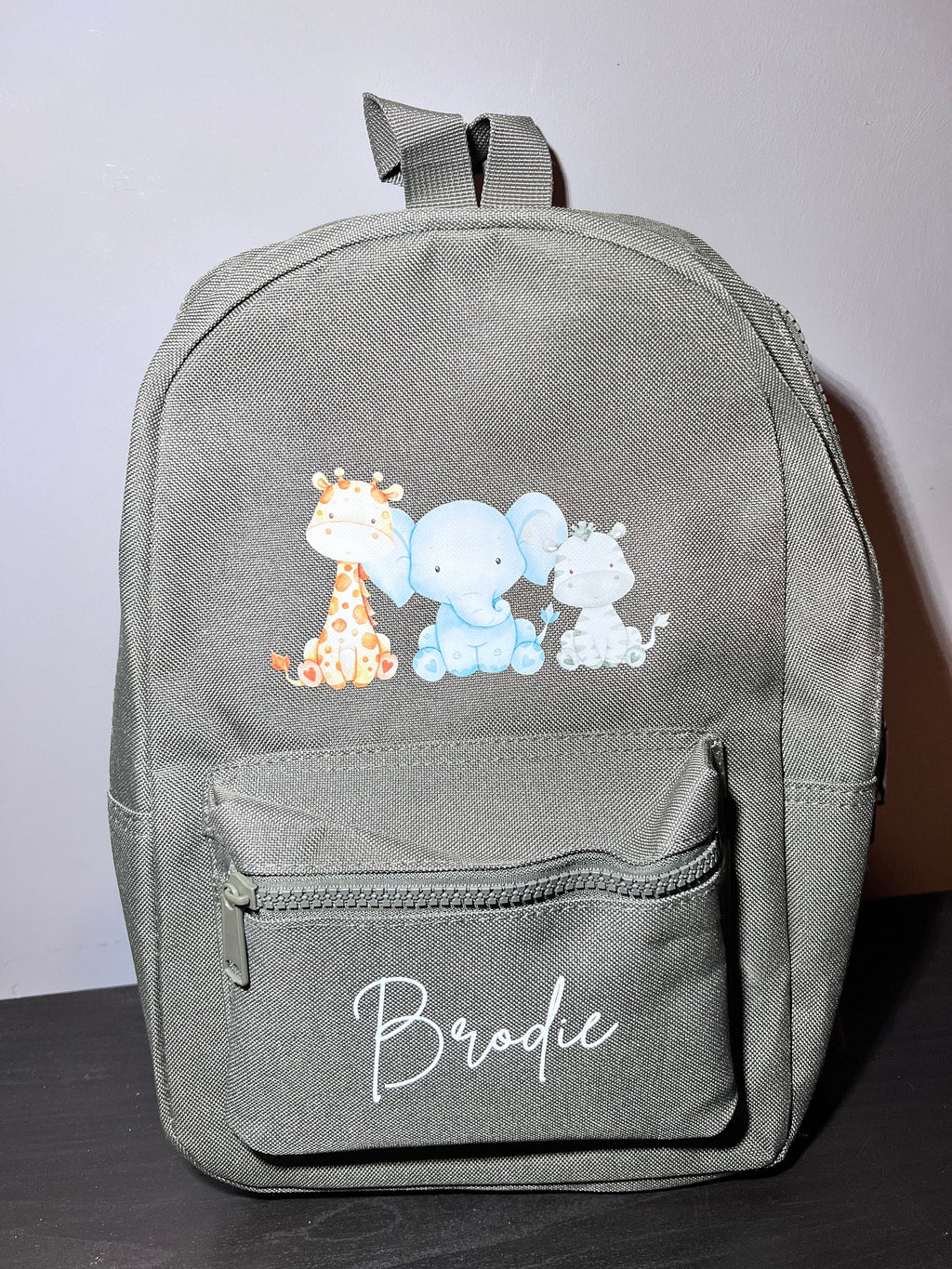 Personalized Safari Toddler Backpack: Children's Nursery School Bag