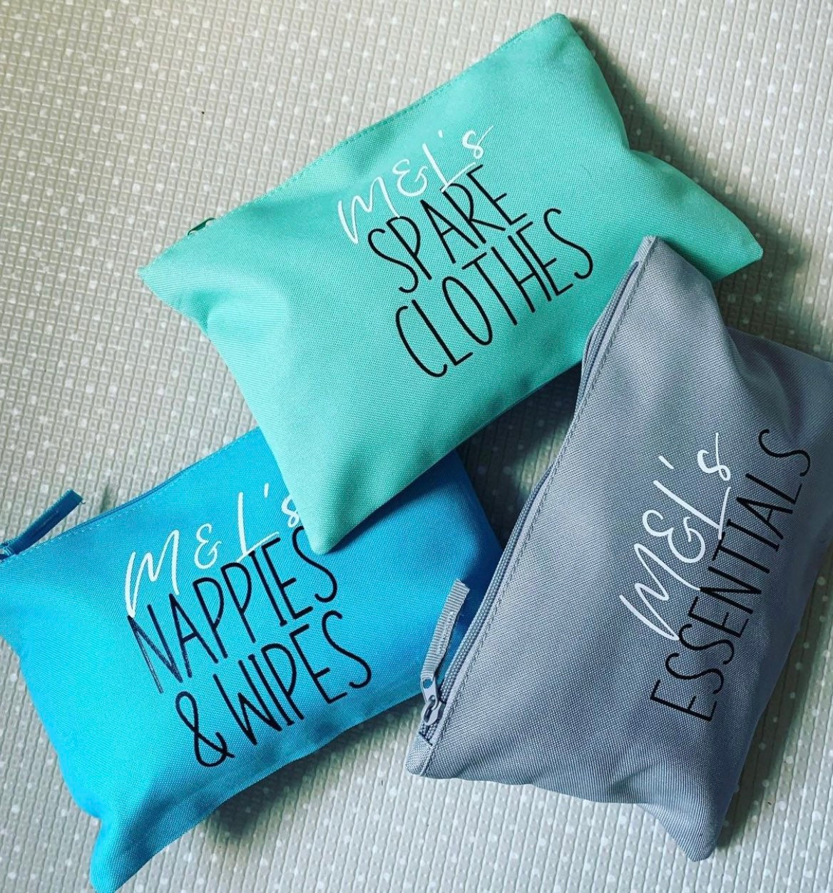 Personalized Zip Pouch Bag: Nappy & Accessory Organizer
