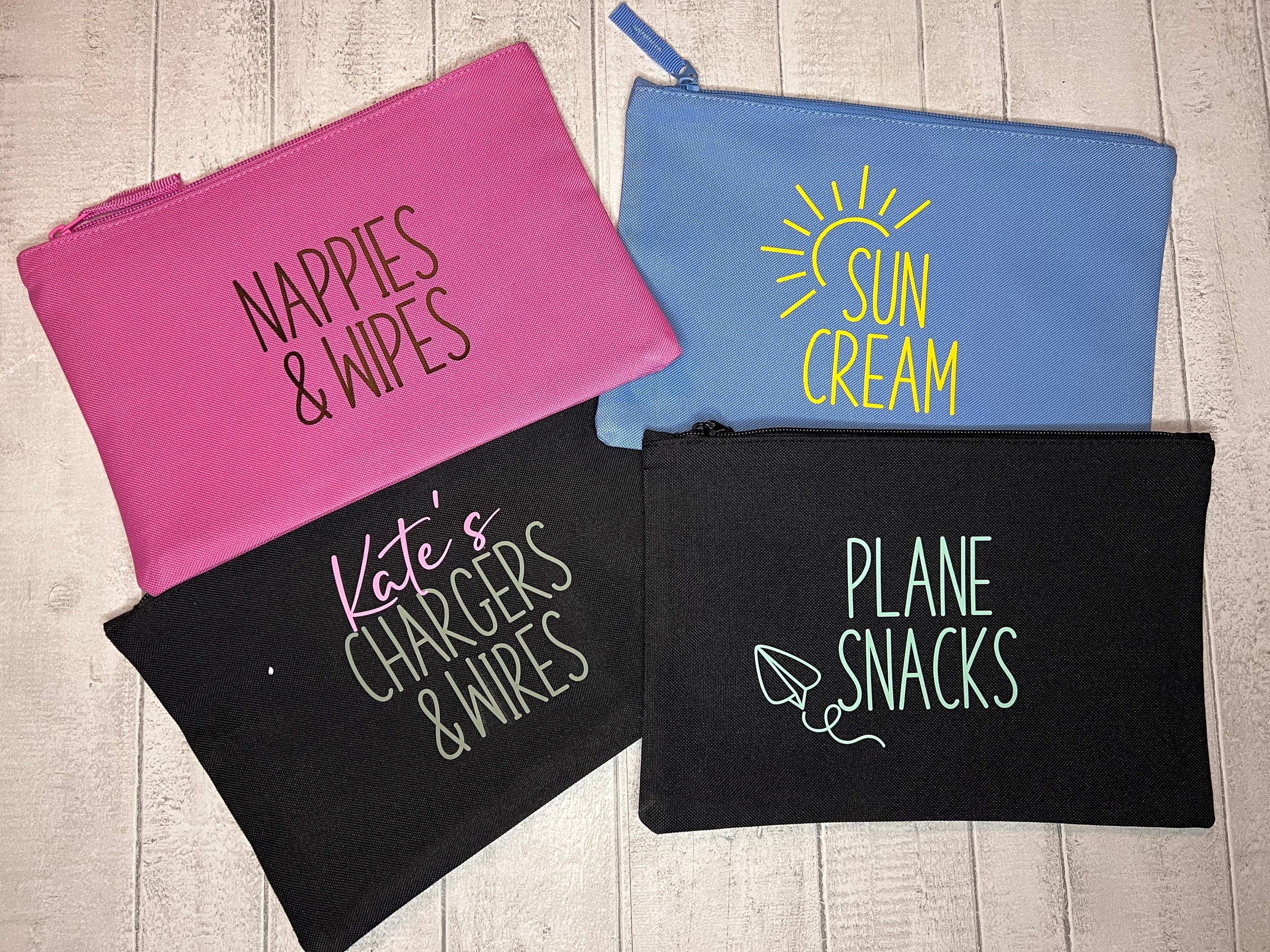 Personalized Zip Pouch Bag: Nappy & Accessory Organizer