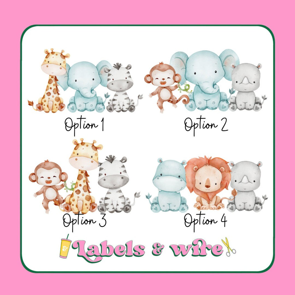 Personalized Safari Toddler Backpack: Children's Nursery School Bag