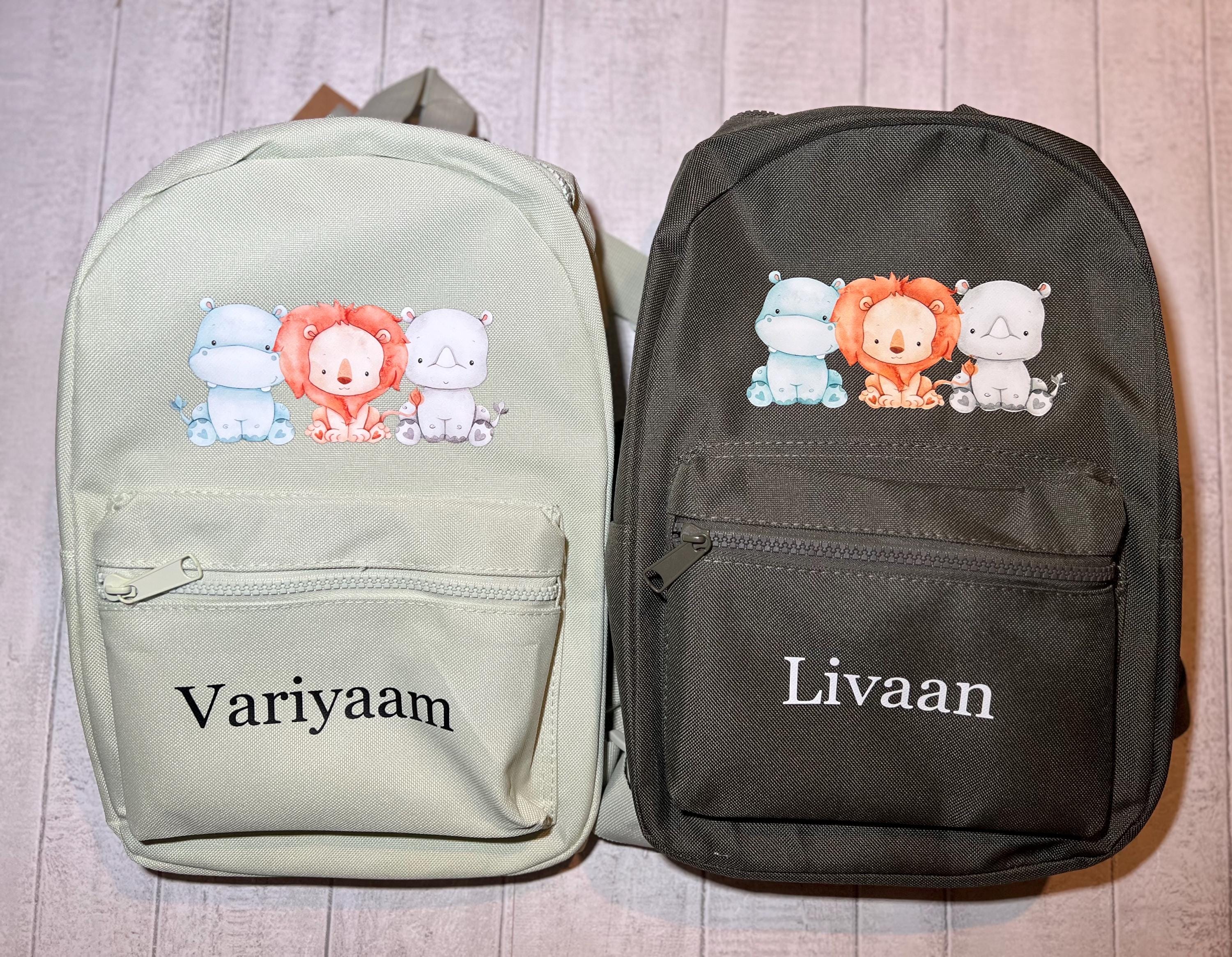 Personalized Safari Toddler Backpack: Children's Nursery School Bag
