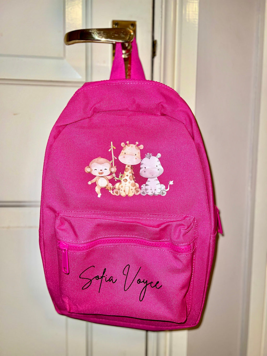 Personalized Safari Toddler Backpack: Children's Nursery School Bag