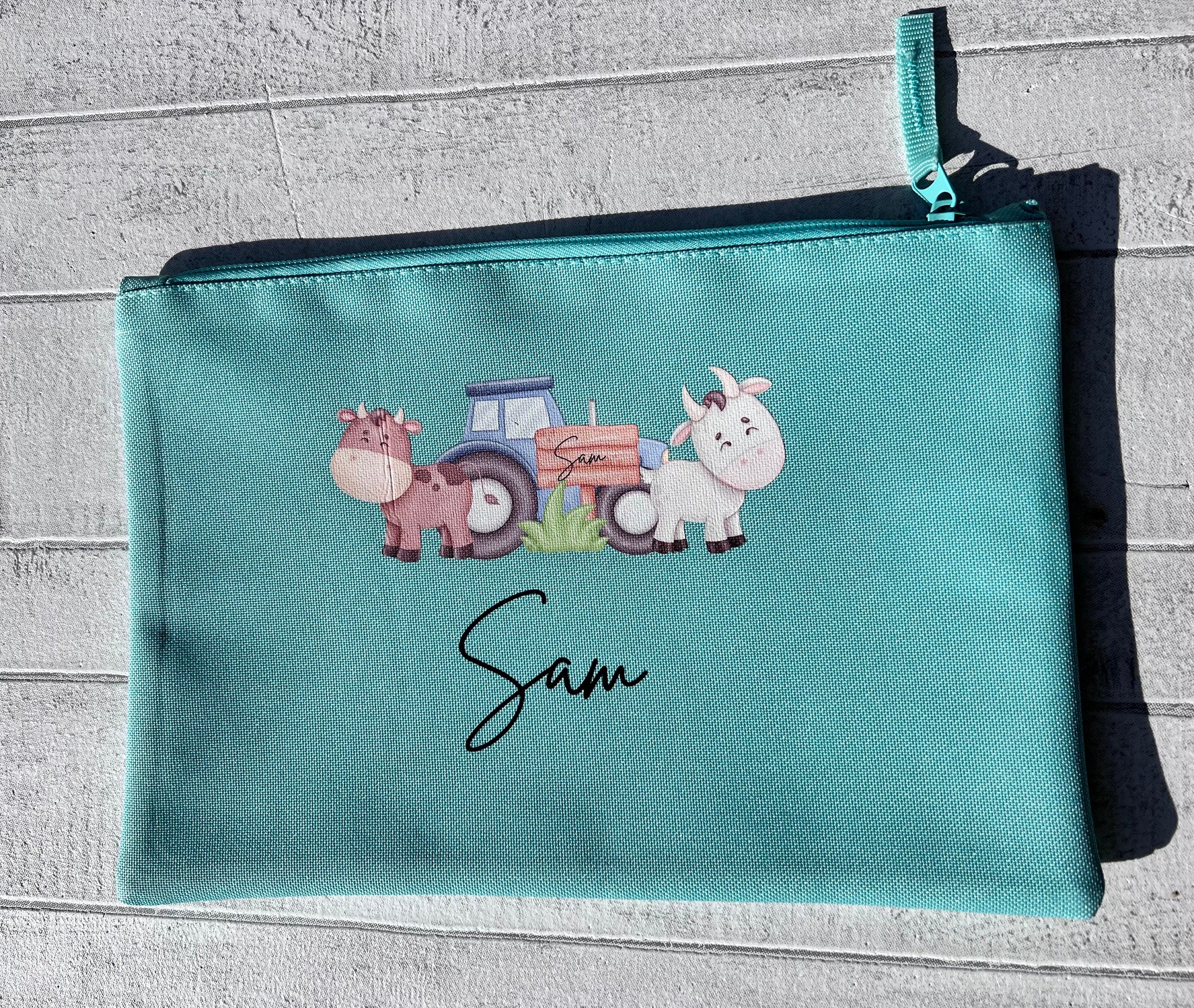 Personalized Farmyard Accessory Bag: Baby Changing Kit Zip Pouch