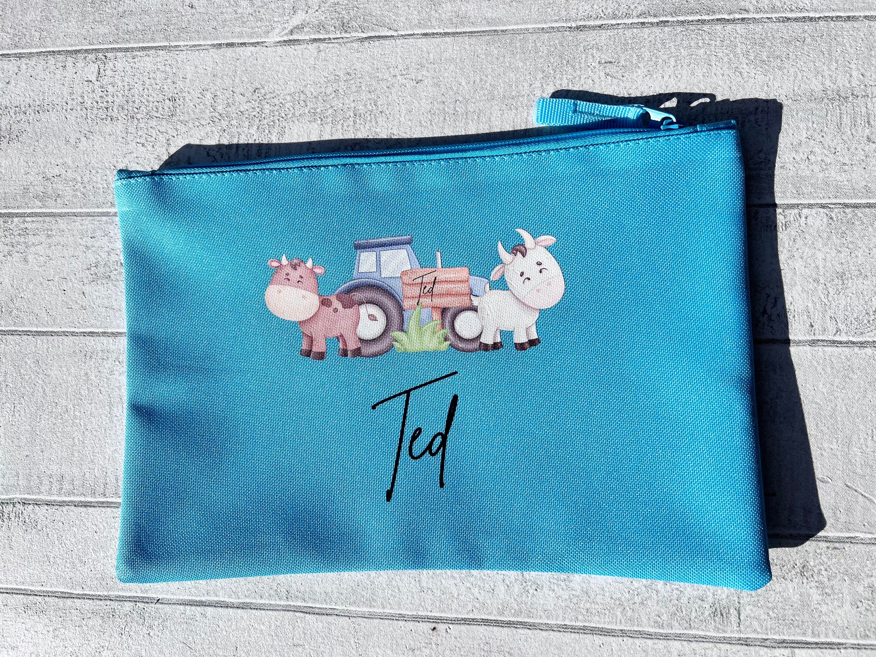 Personalized Farmyard Accessory Bag: Baby Changing Kit Zip Pouch