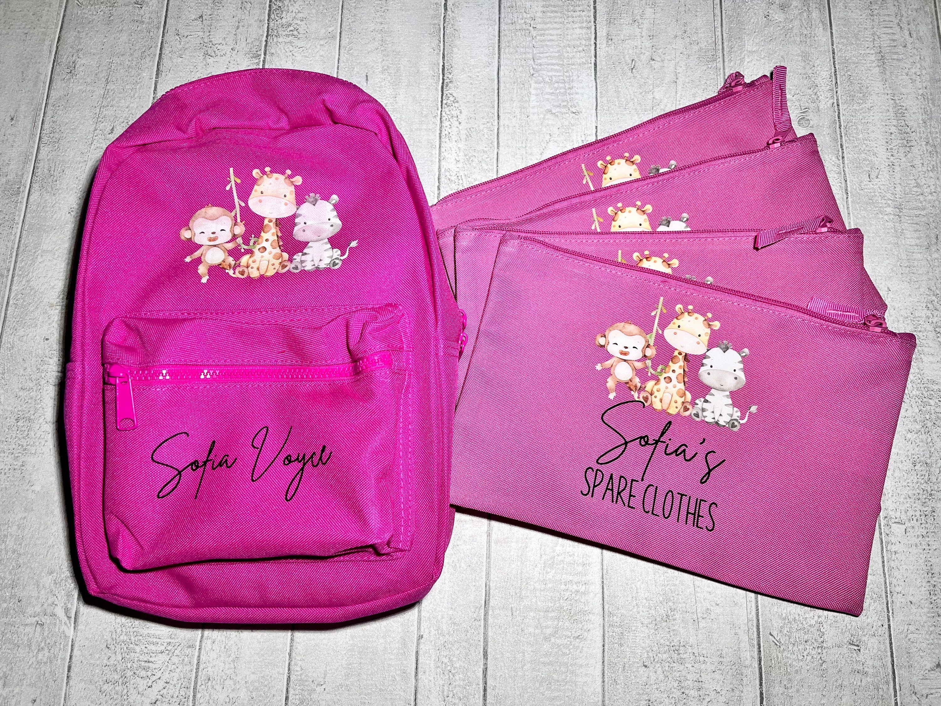 Personalized Safari Toddler Backpack: Children's Nursery School Bag